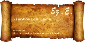Szenkovics Emma névjegykártya